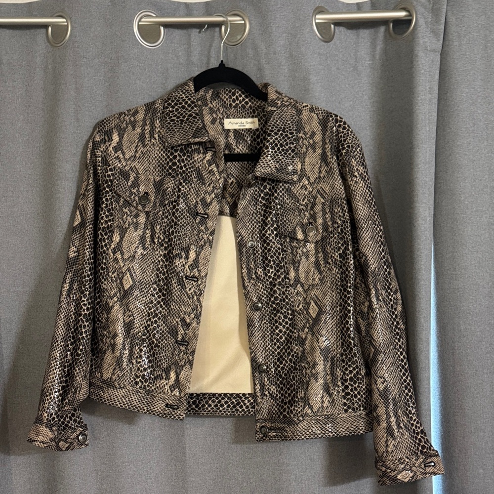 Amanda Smith Snake Print Women's Jacket- size 6